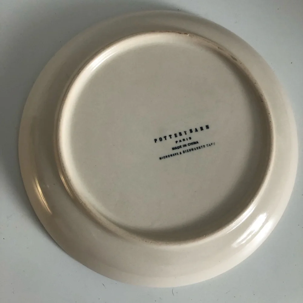 Pottery Barn Eiffel Tower Plate